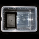 Terrario CubeCave - jaskinia  miska na wodę i pokarm 16x10x6cm